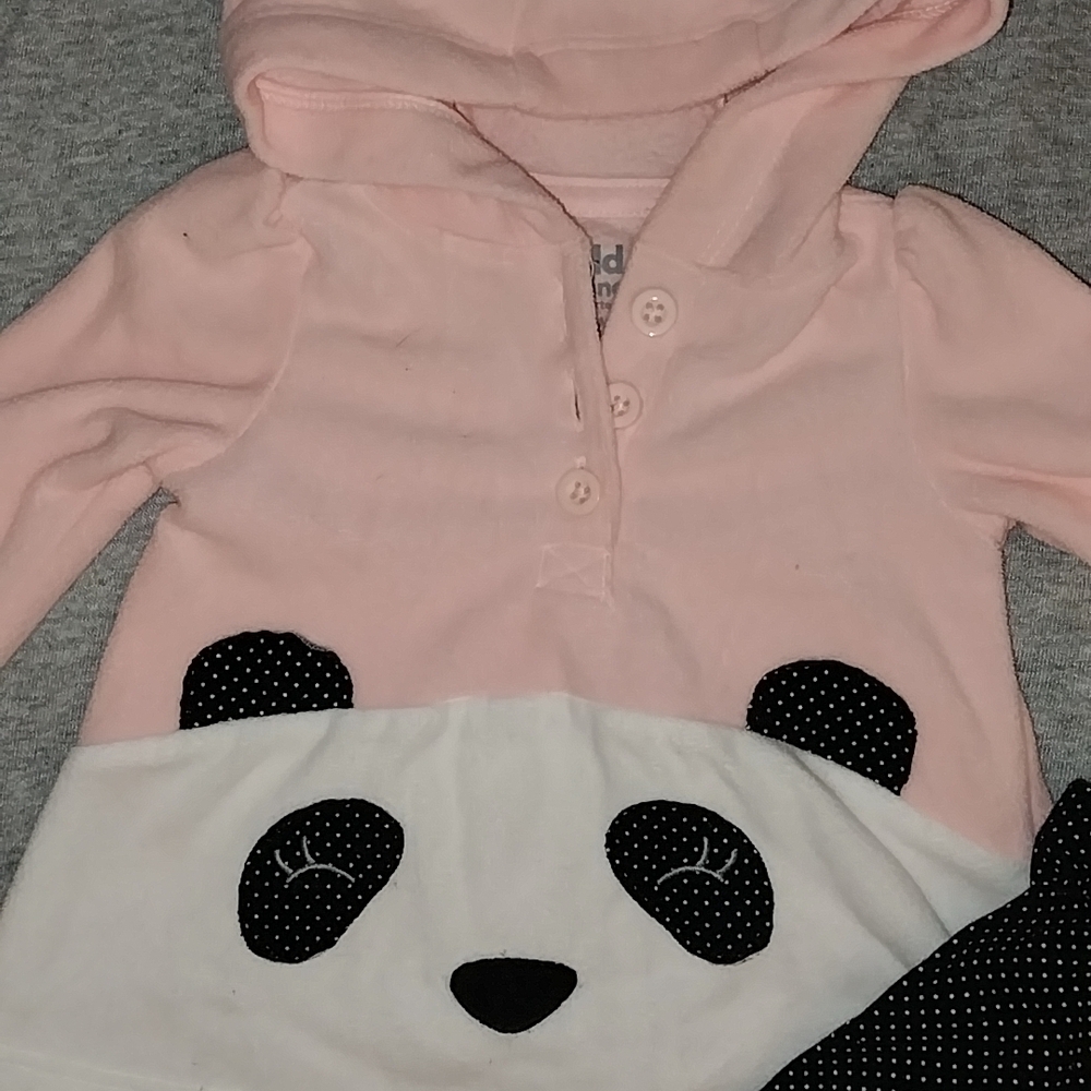Child of Mine Pink and White Panda Hoodie